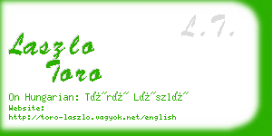 laszlo toro business card